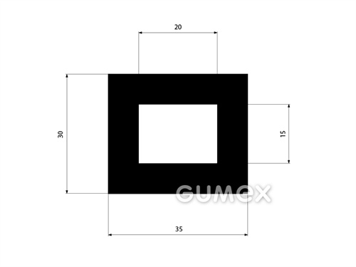 GUMMIPROFILE RECHTECKFORM MIT HOHLKAMMER - EPDM